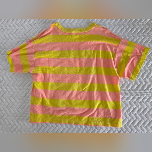 Vintage Carlton Single Stitch 80s 90s Striped Beach 3 Games Tee - Picture 4 of 6